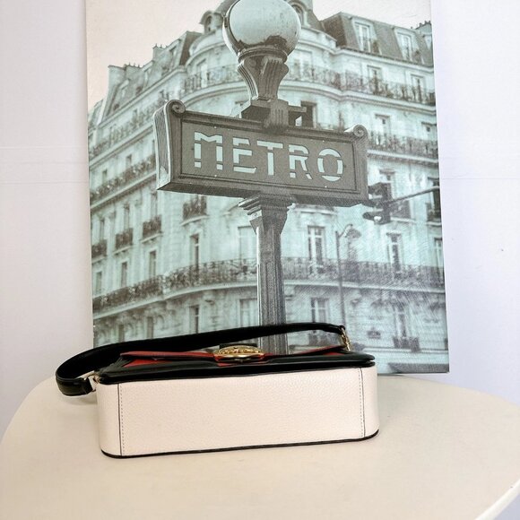 Coach 6019 Georgie Shoulder Bag In Colorblock IN Bright Poppy Multi - Picture 5 of 9